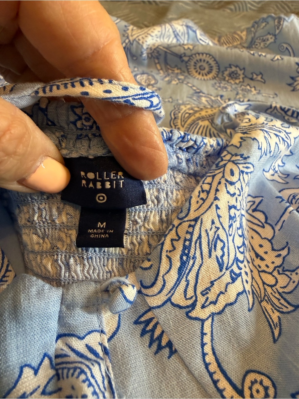 Roller Rabbit Light Blue Paisley Spaghetti-Strap Maxi, M - Picture 11 of 11